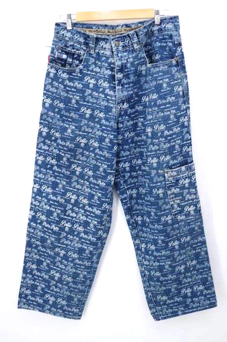 pelle pelle(ペレペレ) ロゴワイドデニムパンツ メンズ パンツ