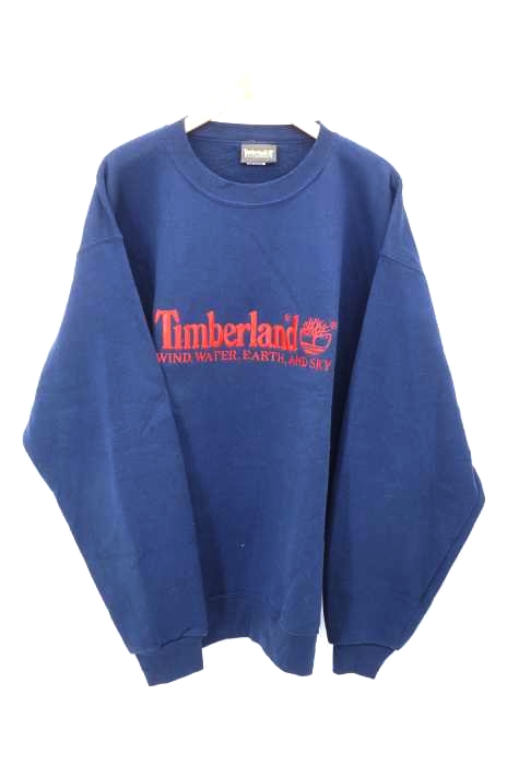Timberland(ティンバーランド) 90s USA製 BIG ロゴ 刺しゅう スウェット トレーナー メンズ トップス