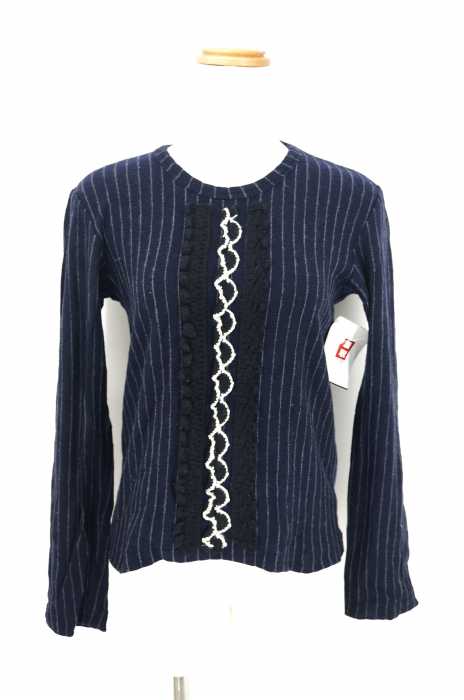 robe de chambre COMME des GARCONS（ローブドシャンブルコムデギャルソン） AD2000　ウールリボンデザインストライプニット レディース トップス