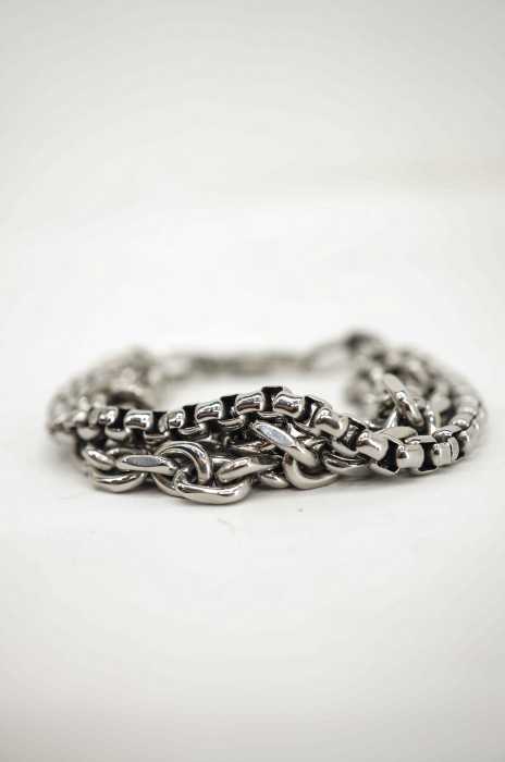 ARMANI（アルマーニ） steel チェーンモチーフブレスレット メンズ アクセサリー