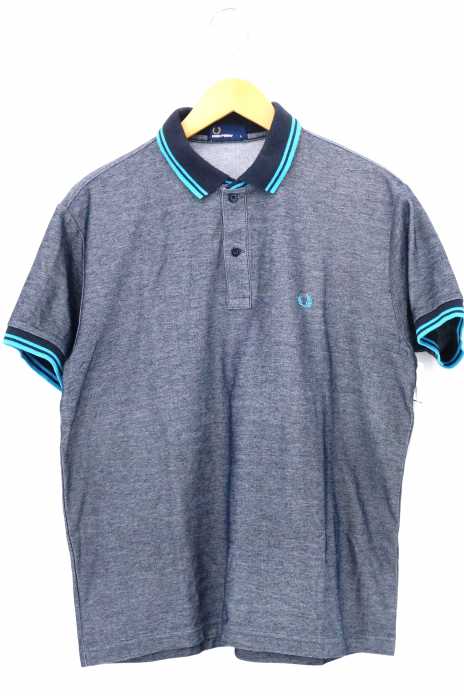 FRED PERRY（フレッドペリー） ロゴ刺繍シャンブレーポロシャツ メンズ トップス
