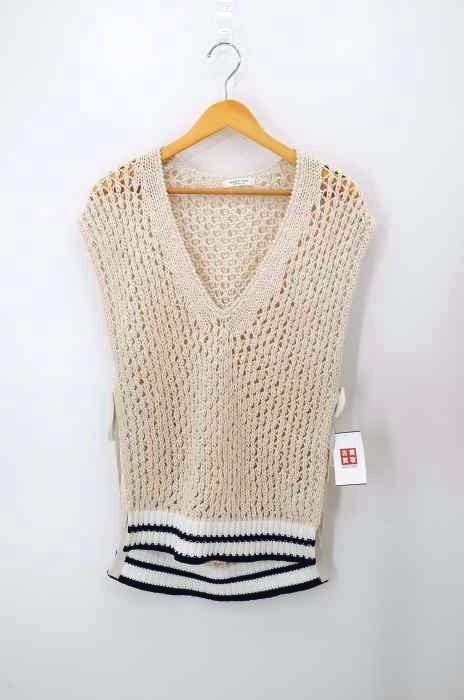 MACPHEE（マカフィー） 20SS ネットコットンポリエステル Vネックベスト レディース トップス