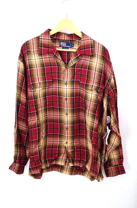 Polo by RALPH LAUREN（ポロバイラルフローレン） チェック柄 レーヨン 開襟シャツ メンズ トップス
