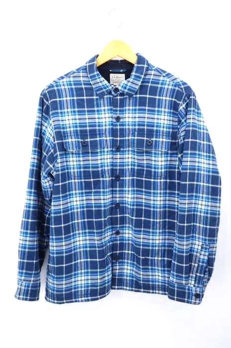 L.L.Bean（エルエルビーン） 裏フリースチェック柄ボタンシャツ メンズ トップス