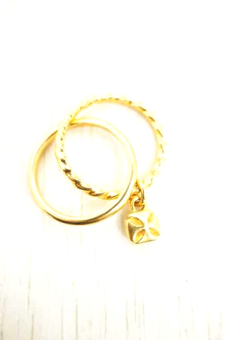 USED古着（ユーズドフルギ） 二連ピンキーリング レディース アクセサリー