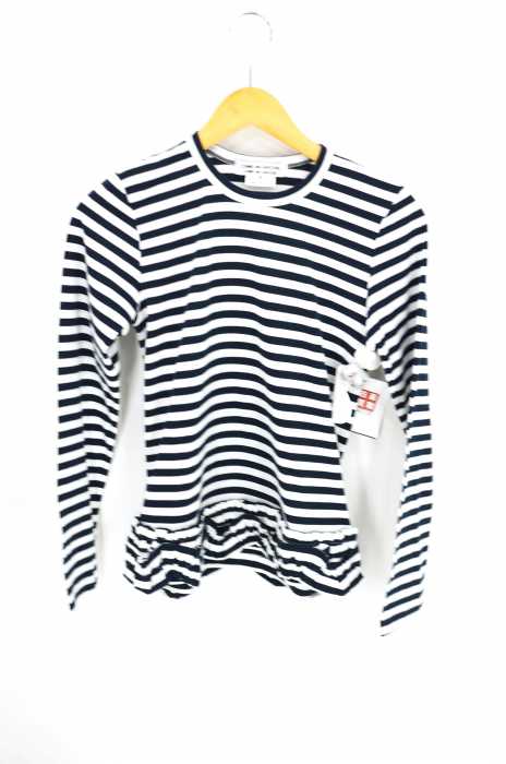 COMME des GARCONS COMME des GARCONS（コムデギャルソンコムデギャルソン） AD2017  ボーダーギャザーカットソー レディース トップス