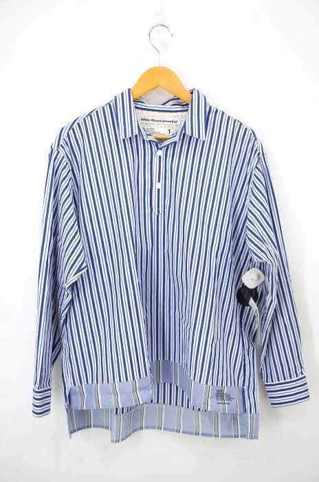 WHITE MOUNTAINEERING（ホワイトマウンテニアリング） STRIPE PULLOVER SHIRT ストライププルオーバーシャツ メンズ トップス
