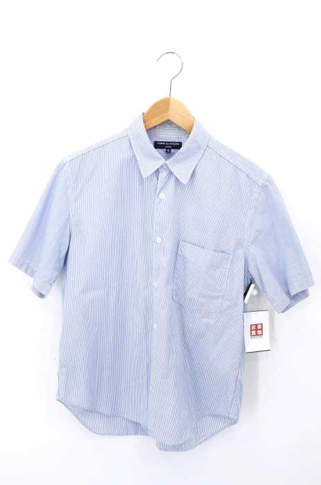 COMME des GARCONS HOMME （コムデギャルソンオム） AD2005 ストライプ柄半袖ボタンシャツ メンズ トップス