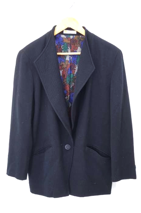 AQUASCUTUM（アクアスキュータム） 裏地総柄 1Bノーカラージャケット レディース アウター