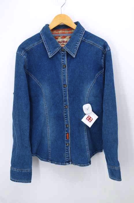 USED古着（ユーズドフルギ） 80-90S hard rock スナップデニムシャツ レディース トップス