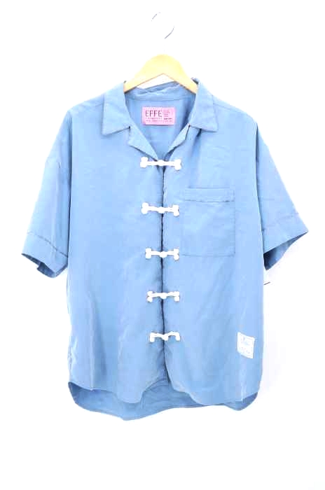EFFE（エッフェ） レーヨンチャイナ半袖開襟シャツ メンズ トップス