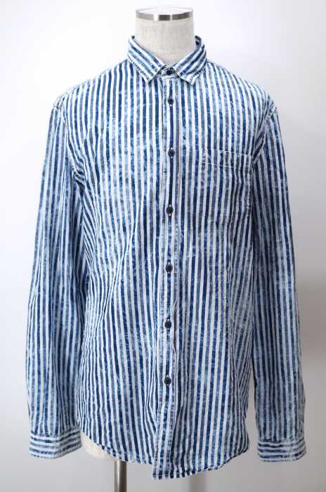 ZARA MAN （ザラマン） REGULAR FIT タイダイ染めストライプシャツ メンズ トップス