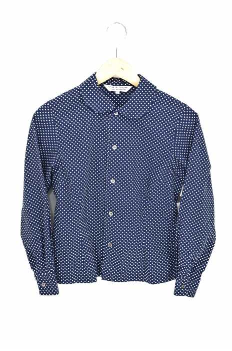 COMME des GARCONS COMME des GARCONS（コムデギャルソンコムデギャルソン） AD2010 ドットラウンドカラーシャツ レディース トップス