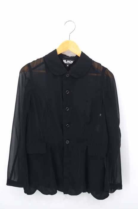 BLACK COMME des GARCONS （ブラックコムデギャルソン） 丸襟シースルージャケット レディース アウター
