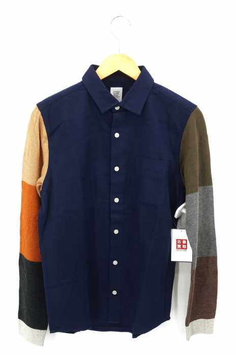 Design Tshirts Store graniph（デザインティーシャツストアグラニフ） 袖ニット切替ボタンシャツ メンズ トップス
