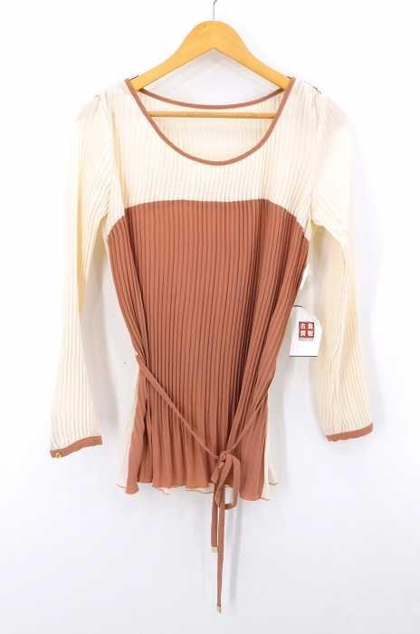 curator(キュレーター) バイカラー プリーツトップス レディース トップス