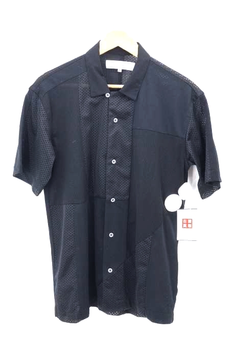 ANSEASON ANREALAGE（アンシーズンアンリアレイジ） mesh panel patchwork open collar shirt メンズ トップス