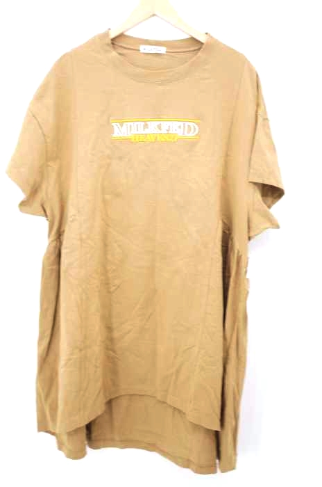 MILKFED.（ミルクフェド） 20SS EMBROIDERED LOGO SIDE GATHER DRESS レディース ワンピース