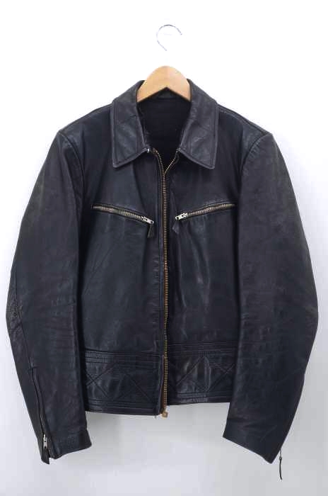 USED古着（ユーズドフルギ） OLD レザーシングルライダースジャケット メンズ アウター