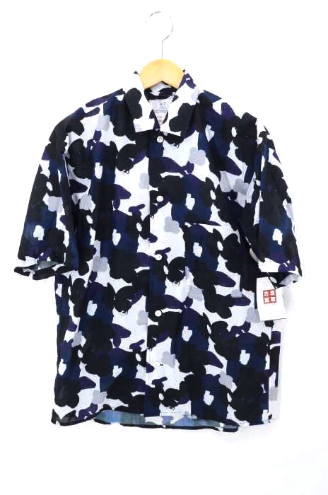 417 by EDIFICE（フォーワンセブンバイエディフィス） 19SS PARIS AUTHENTIQUE グラフィックプリント オープンカラーシャツ メンズ トップス