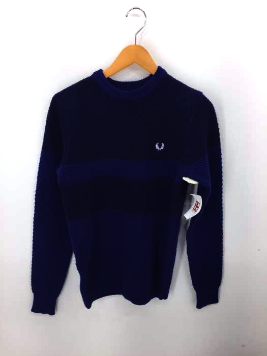 FRED PERRY(フレッドペリー) ワッフル地 ウールニットスウェット メンズ トップス