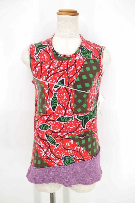 tricot COMME des GARCONS (トリココムデギャルソン) AD2003 総柄タンクトップ レディース トップス