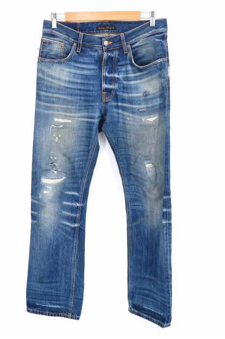 Nudie Jeans（ヌーディージーンズ） ダメージリペア加工デニム レディース パンツ