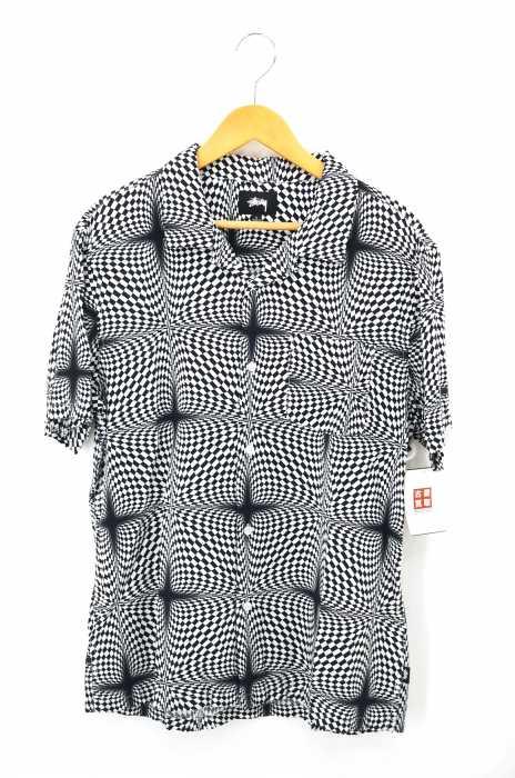 STUSSY （ステューシー） チェッカーフラッグ レーヨンシャツ メンズ トップス