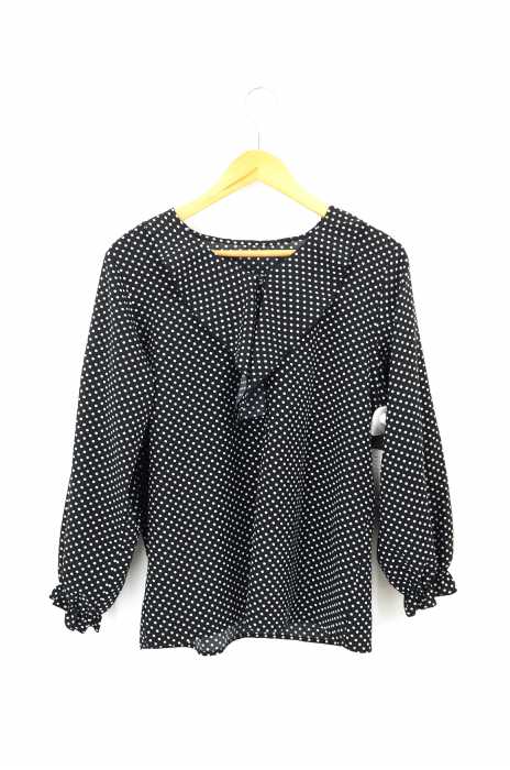 AZUL by moussy (アズールバイマウジー) ドットフリルカラーブラウス レディース トップス
