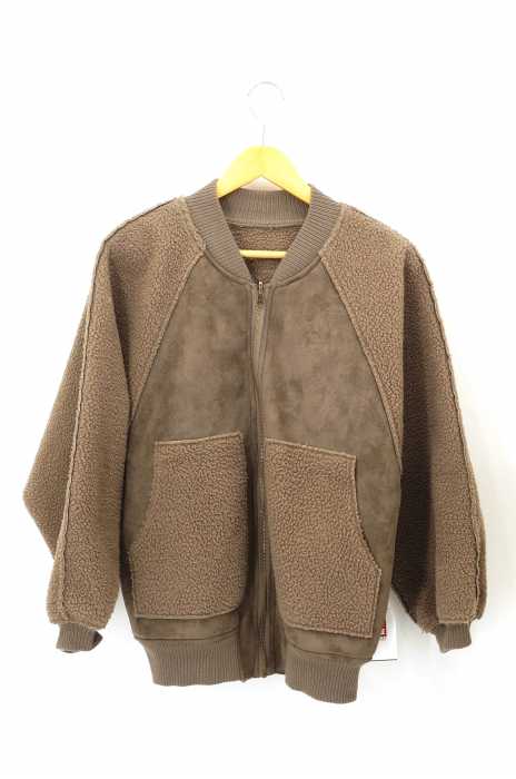 w closet (ダブルクローゼット) フェイクムートンリバーシブルBIGブルゾン レディース アウター
