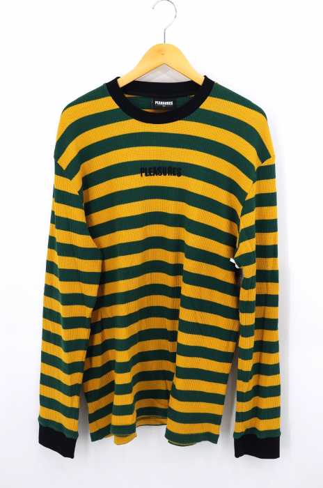 PLEASURES（プレジャーズ） PARADE WAFFLEKNIT LONGSLEEVE SHIRTS メンズ トップス