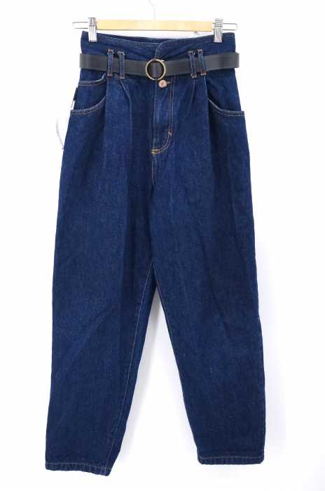 ZARA(ザラ) ベルト付 テーパード デニムパンツ レディース パンツ