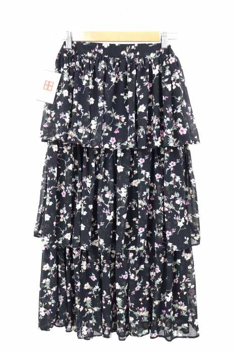 BERSHKA（ベルシュカ） 花柄ティアードスカート レディース スカート