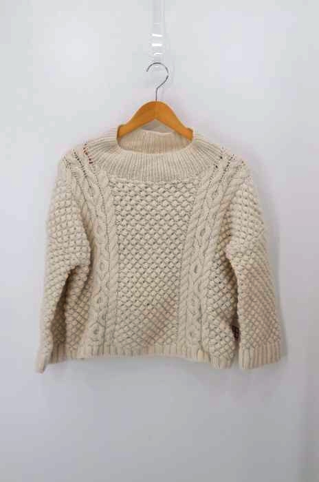 NIMES（ニーム） PERU KNIT 柄あみハイネックプルオーバー レディース トップス
