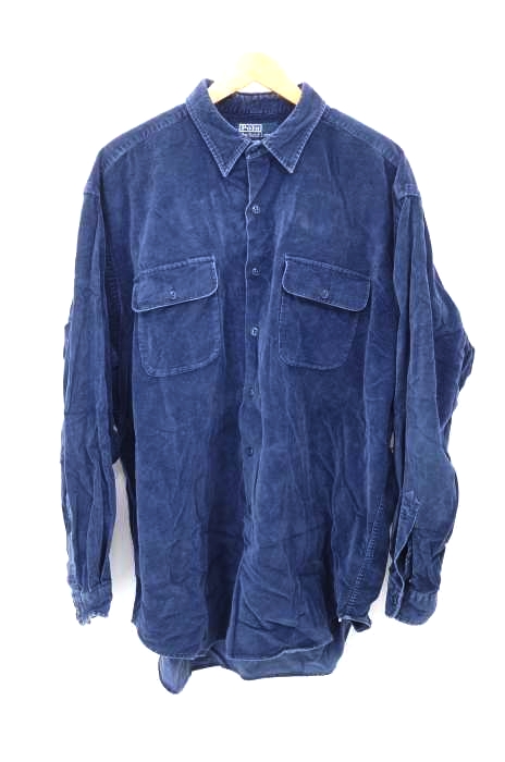 Polo by RALPH LAUREN（ポロバイラルフローレン） 90S BENFORD ベロアレギュラーカラーシャツ メンズ トップス