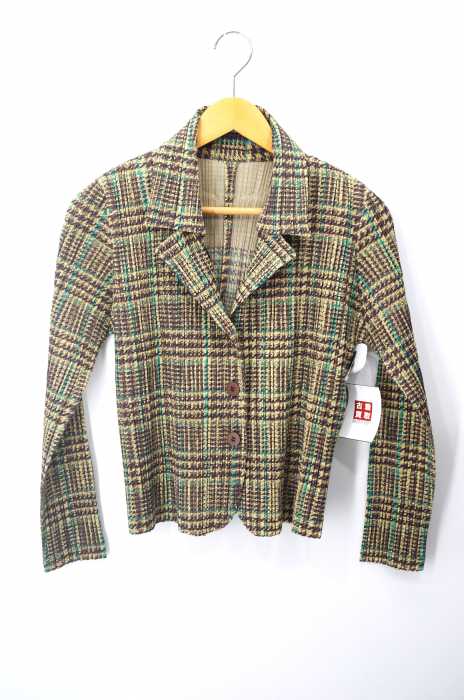 プリーツプリーズマスタードカラー ジャケット PLEATS PLEASE ISSEY MIYAKE（プリーツプリーズイッセイミヤケ） 18AW