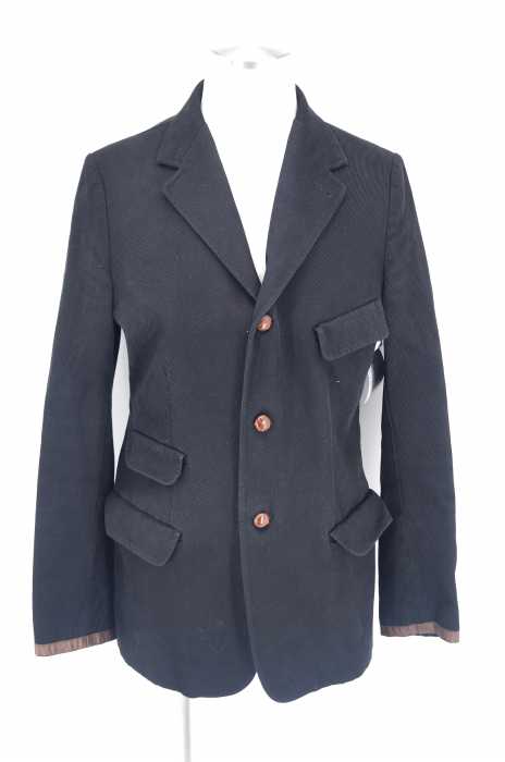 DRIES VAN NOTEN （ドリスヴァンノッテン） コーデュロイ袖レザー切替3Bテーラードジャケット メンズ アウター