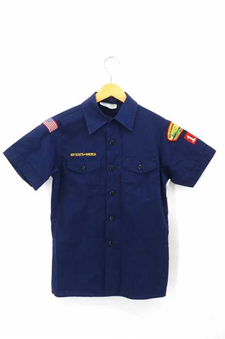 BOYSCOUTS OF AMERICA OF FICIAL YOUTH SHIRT(フルギ) USA製 90S BSAシャツ/OLD メンズ トップス