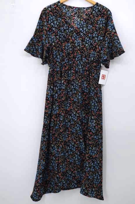 USED古着(ユーズドフルギ) Vネック 花柄ワンピース レディース ワンピース