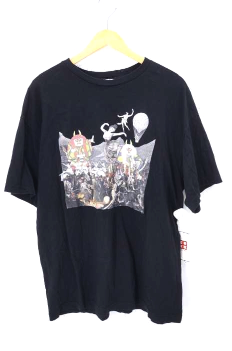 DIET BUTCHER SLIM SKIN（ダイエットブッチャースリムスキン） コラボ HANAUTAH プリントTシャツ メンズ トップス