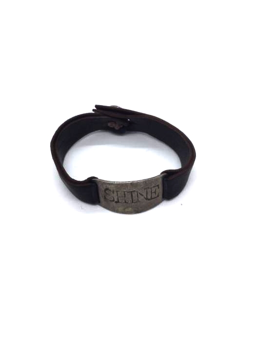 USED古着（ユーズドフルギ） メタルプレートレザーブレスレット レディース アクセサリー