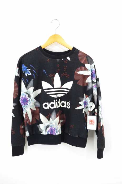 adidas (アディダス) ロゴプリント 花柄スウェット レディース トップス