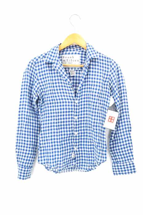 Frank & Eileen（フランクアンドアイリーン） チェック柄リネンスキッパーシャツ レディース トップス