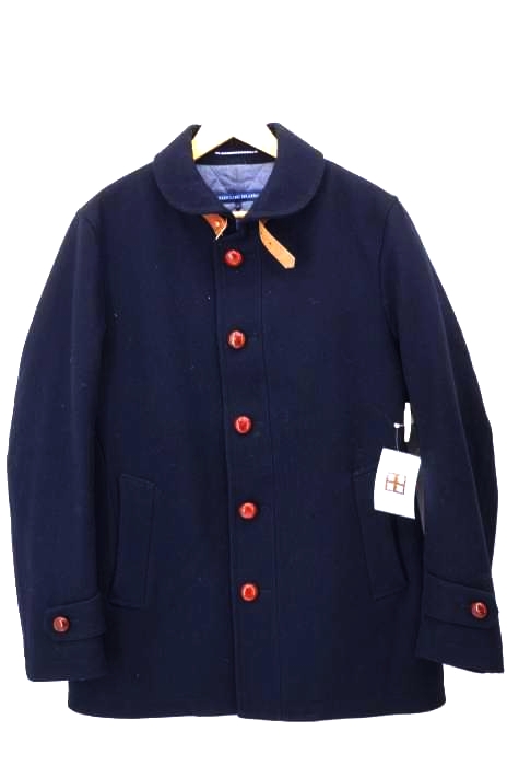 UNITED ARROWS green label relaxing（ユナイテッドアローズグリーンレーベルリラクシング） クルミボタン メルトンシングルPコート メンズ アウター