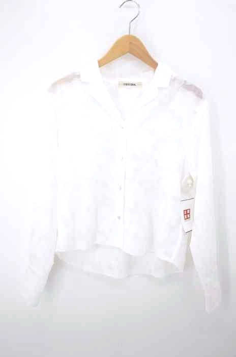 COCODEAL（フルギ） 20SS シアーオーガンジージャカードオープンカラーシャツ レディース トップス