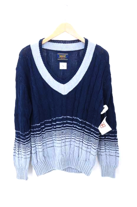 knitchy（ニッチー） 総柄Vネックニット レディース トップス