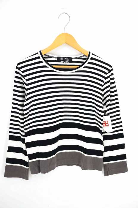 BLACK COMME des GARCONS（ブラックコムデギャルソン） AD2010 11SS ボーダー切替クルーネックカットソー レディース トップス