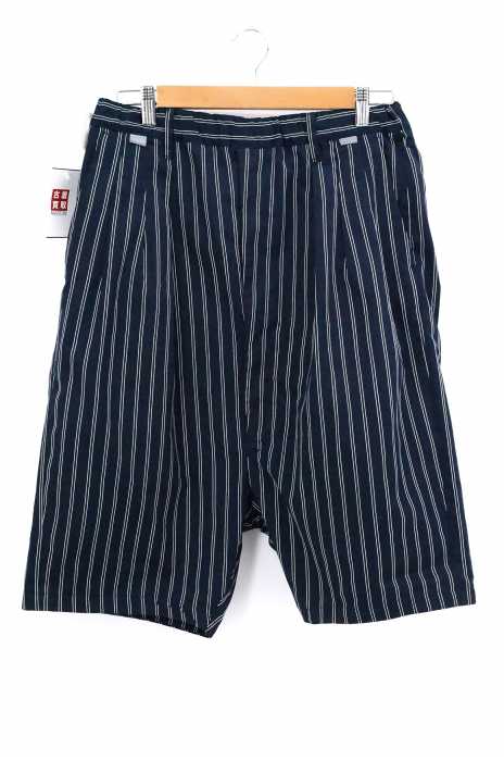 JUVENILE HALL ROLLCALL（ジュヴェナイルホールロールコール） ストライプ柄ワイドサルエルショーツ メンズ パンツ