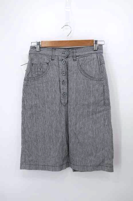 NIGEL CABOURN LYBRO（ナイジェルケーボン ライブロ） ボタンデザイン ストライプ柄ワークスカート レディース スカート