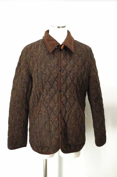 SIMPLICITE×HARRIS TWEED （シンプリシテェ） キルティングツイードジャケット メンズ アウター